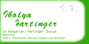 ibolya hartinger business card